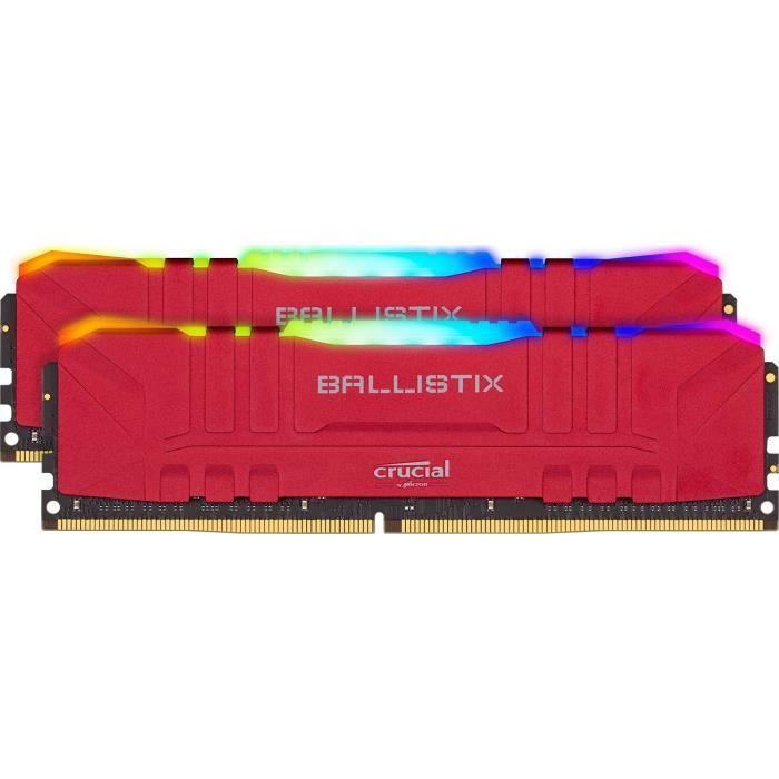 CRUCIAL Ballistix Red RGB 2x8GB (16GB Kit) DDR4 3600MT/s  CL16 RGB