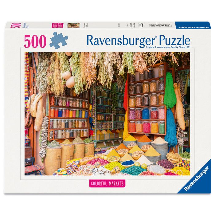 Puzzle 500 pièces - Marché aux épices du Maroc par Ravensburger
