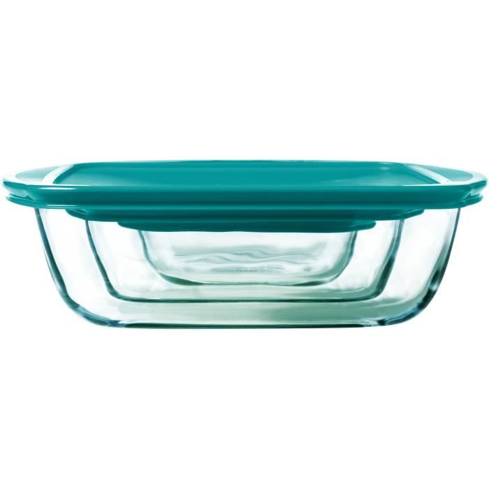 Image secondaire de Lot de 3 plats avec couvercle - PYREX - Cook & Store - Verre - Rectangulaire - 0,4/1,1/2,5 L