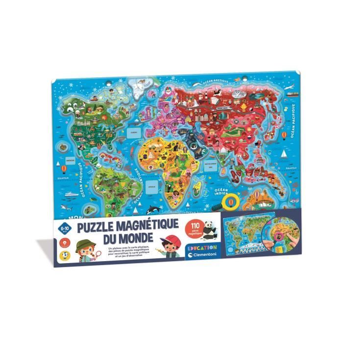 Image secondaire de CLEMENTONI - Puzzle magnétique du monde