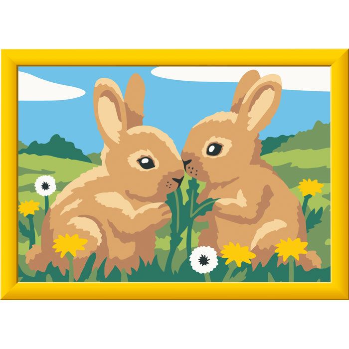 Image secondaire de Kit de Peinture par Numéros Ravensburger - Lapins Mignons 13x18cm