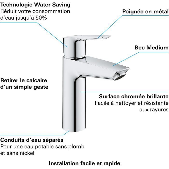 GROHE - Mitigeur monocommande Lavabo - Taille M