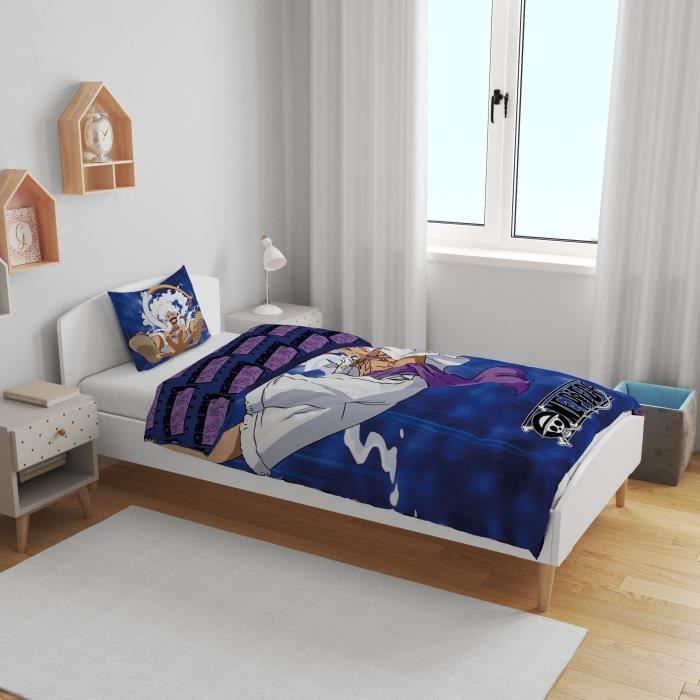 Image secondaire de Parure de lit réversible - ONE PIECE - Luffy Gear - Bleu - Microfibre - 1 housse de couette 140 x 200 cm + 1 taie 63 x 63 cm
