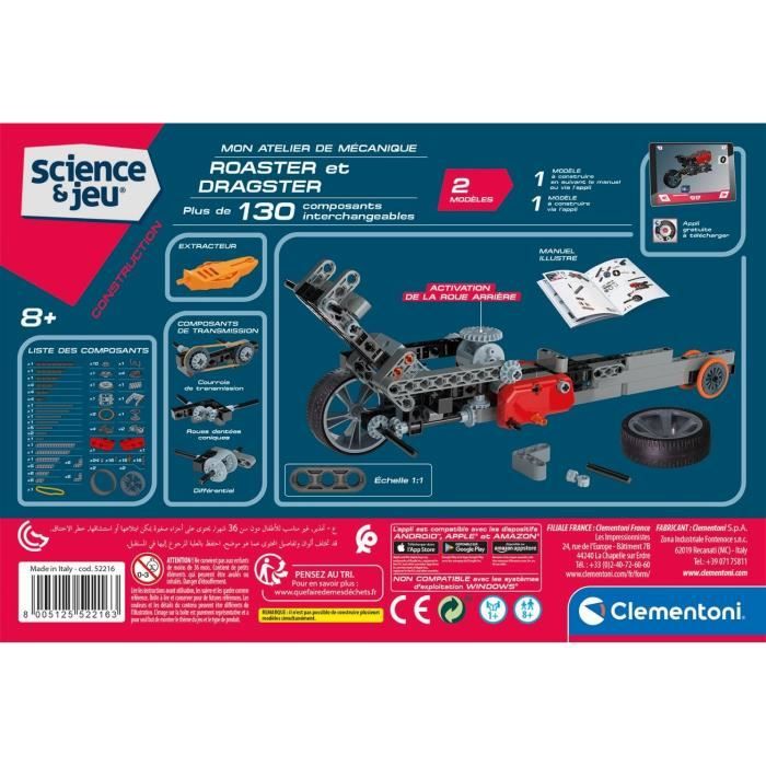 Clementoni - Science & Jeu - Roadster & Dragster