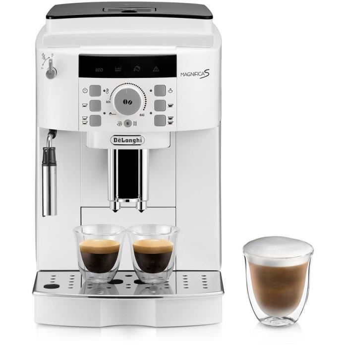 Espresso avec broyeur a grains - DELONGHI - Magnifica S ECAM22.110.W - 1,8 L - 250 g - 15 bar - 1450 W - Silver et noir