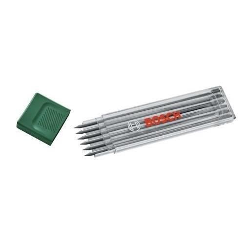 Bosch Set de 6 mines graphites HB (acces. marqueur pr trous profonds HB 2,8 mm étui rang.)