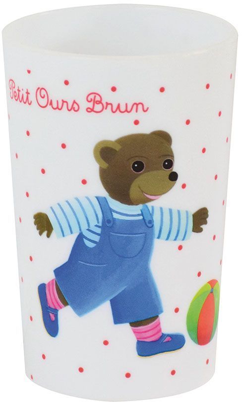 Image secondaire de Lot vaisselle - FUN HOUSE - PETIT OURS BRUN - Assiette plate Ø 22 cm, 2 assiettes creuses Ø 16 cm, 2 verres 220 ml et peluche 18