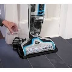 BISSELL 2225N Crosswave Pet Pro - Aspirateur balai - 32 aW - 560W - 3 en 1 : aspiration, lavage et séchage - 76dB - Titanium/bleu