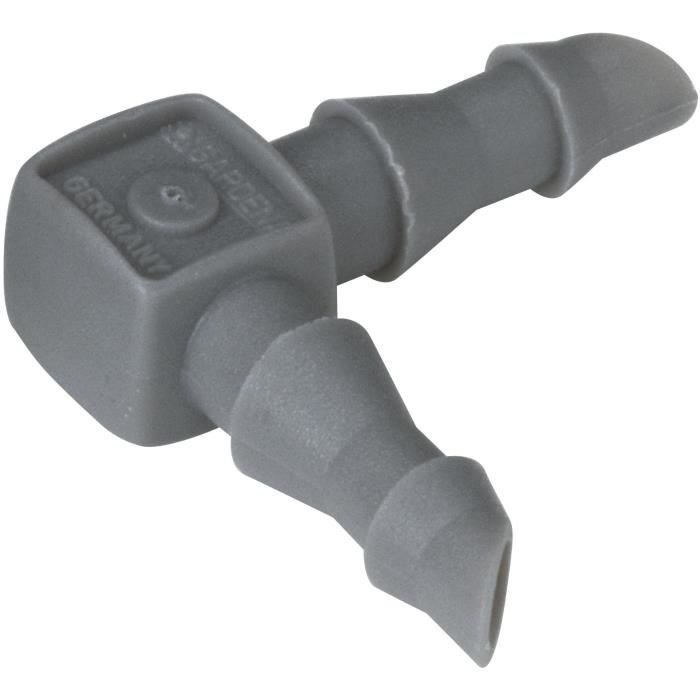 Jonction en L GARDENA - Adaptée aux tuyaux 4,6 mm – Pour arrosage goutte-a-goutte – (13126-26)