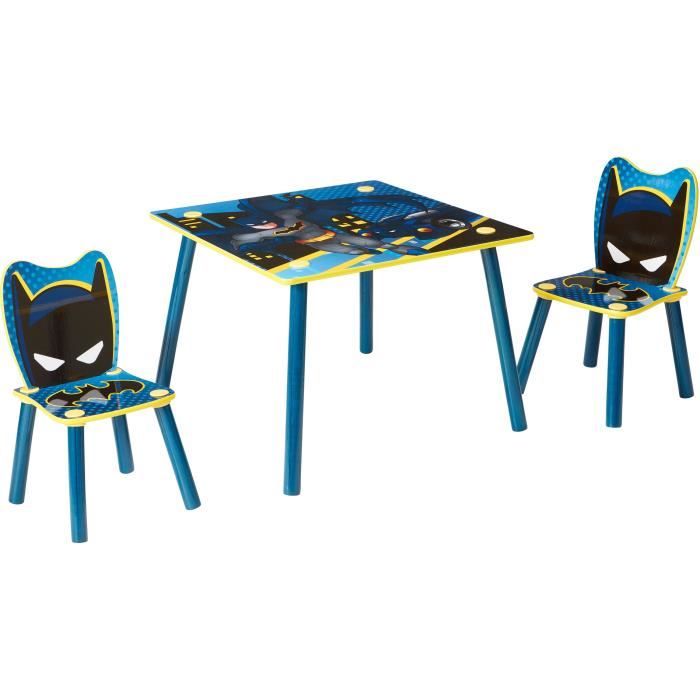 BATMAN Set tavolo e 2 sedie per bambini