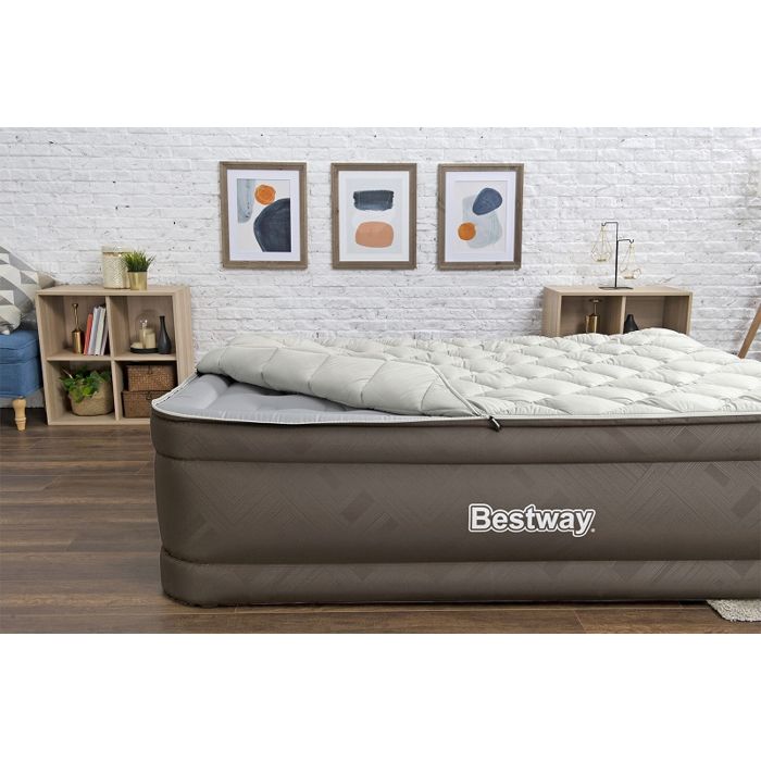 Image secondaire de Matelas Gonflable BESTWAY Tough Guard Fortech 2 Places avec Pompe Électrique