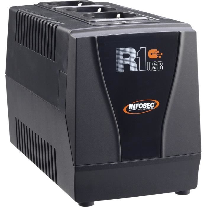 INFOSEC - R1 USB 600 - Régulateur de tension automatique - Garantie 1 an