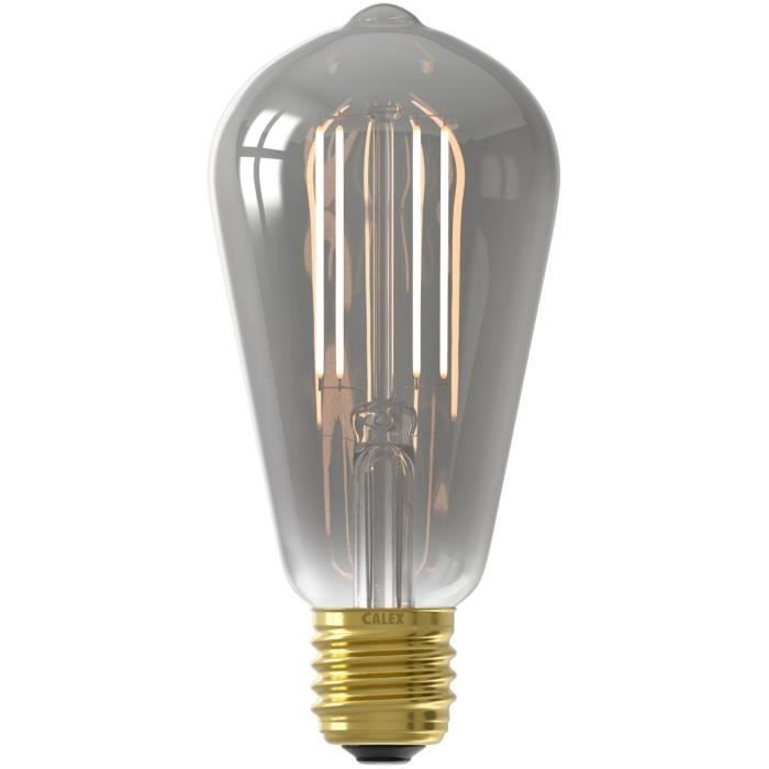 LED bulb E27 - CALEX - SMART ST64 - Straight filament - 7 W - 400 lm - 1800 K - Dimmable - Smokey
