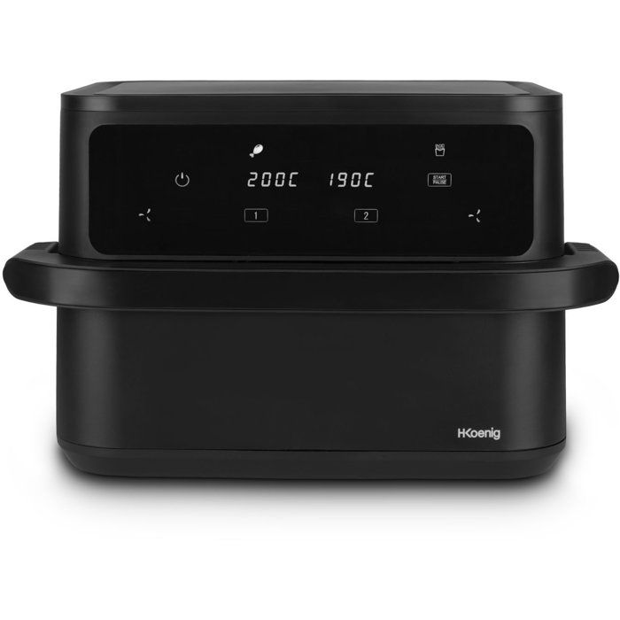 Friteuse sans huile HKoeNIG - FRY960 - Capacit� 10L convertible 2 x 5L - 8 programmes de cuisson - 2400W