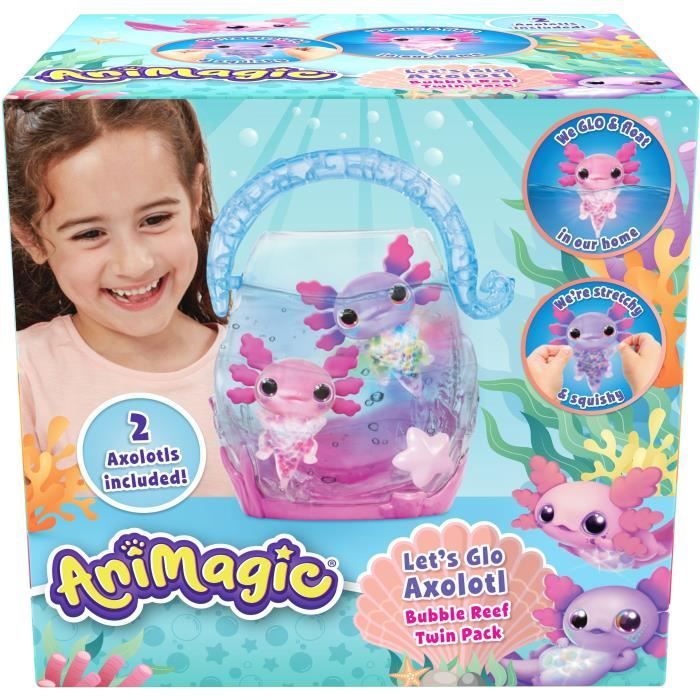 Image secondaire de Animagic - GOLIATH - Pack double Axolotl - Aquarium à bulles - Rose / Violet - Dès 4 ans