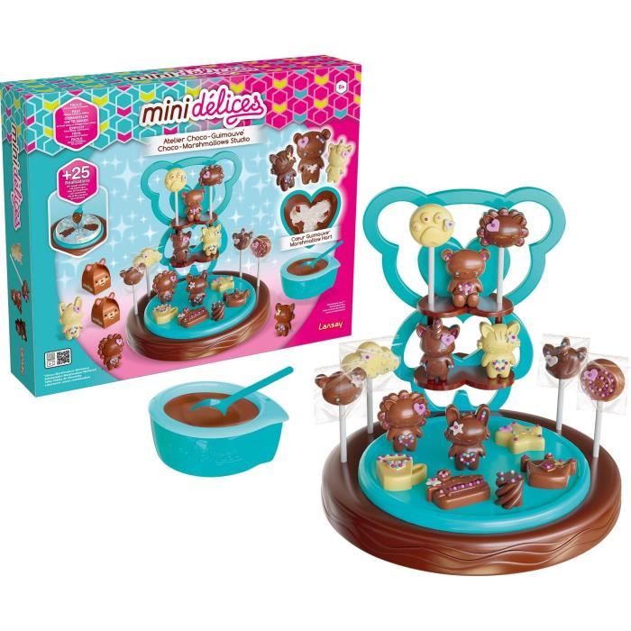 Jeu créatif - LANSAY - Atelier Choco-guimauve - Des 6 ans - Chocolat et guimauve - Inclus moules et pinceau