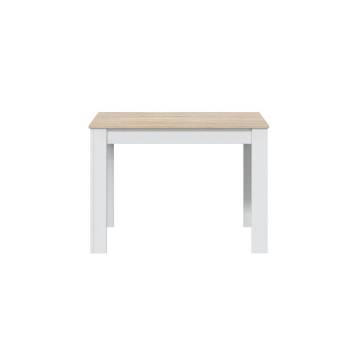 Mesa de comedor LILIAN L109 x P67cm - Blanco / Madera