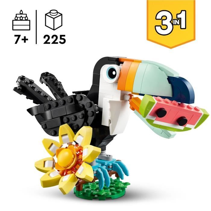 Image secondaire de LEGO Creator 3-en-1 31173 Animaux Sauvages : le Toucan Tropical - Jeu des 7 ans