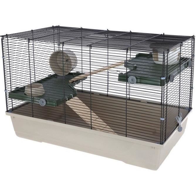 Gabbia per piccoli animali - KERBL - FLAT NATURE - 80 x 45 x 53 cm - 3 piani