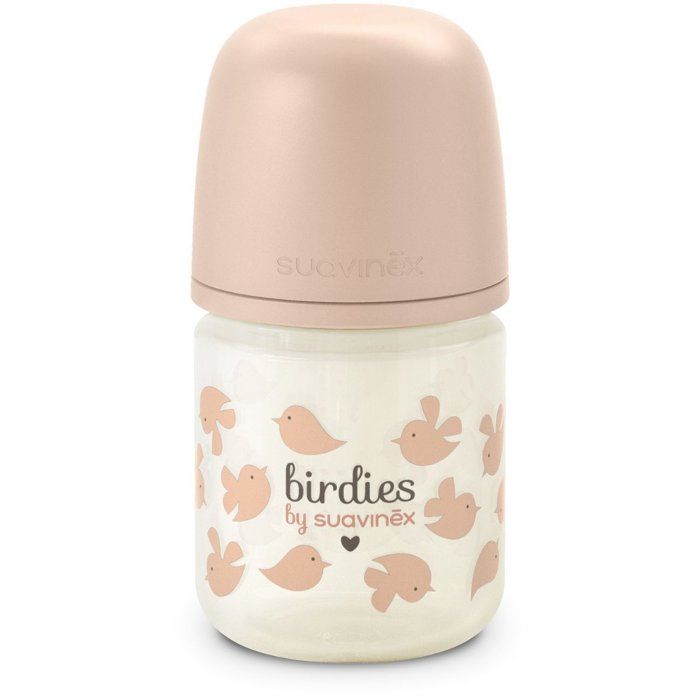 Image secondaire de Biberon en Verre Birdies Suavinex avec Tétine SX Pro - 120 ml - Rose
