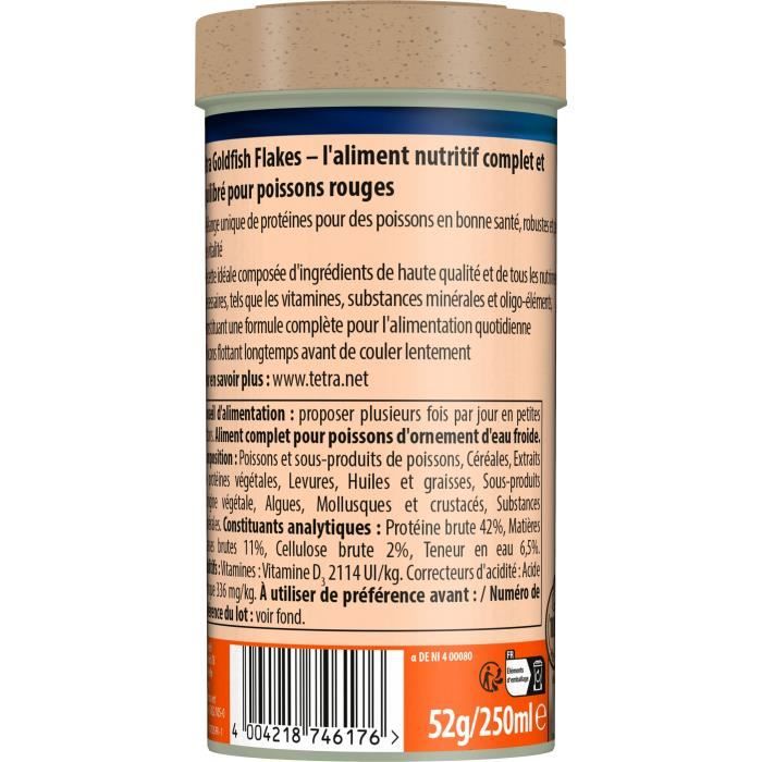 Image secondaire de Tetra Goldfish Flocons - TETRA - Aliment complet en flocons pour poissons rouges - 250 ml