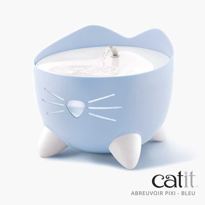 CAT IT Fontaine a eau automatique pour chat - 2,5 L - Bleu