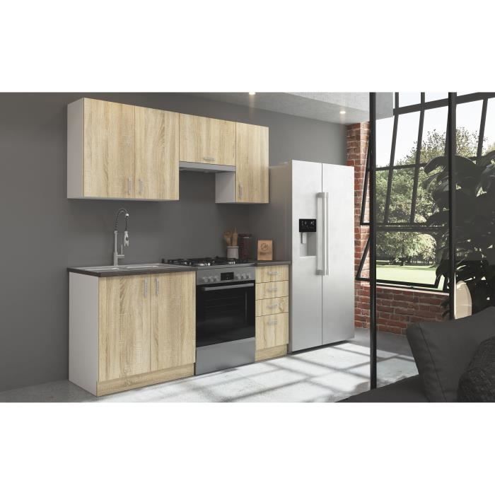 Image secondaire de Cuisine complète modulable SARA 180 cm en chêne sonoma