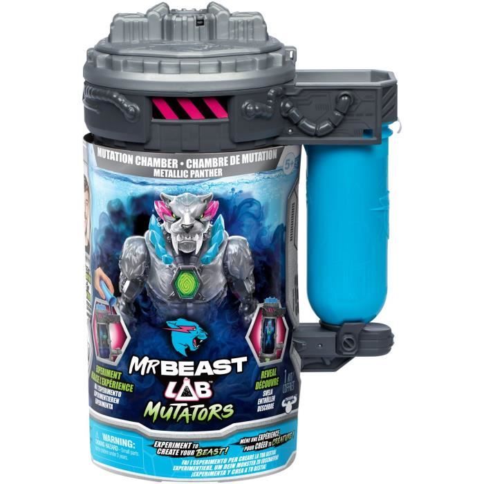 Figurina Mutators Panthere Translucent Mutation Chamber - MR Beast LAB - Esegui un esperimento per creare la tua creatura