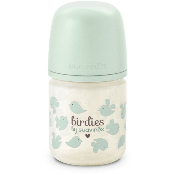 Image secondaire de Biberon en Verre Birdies SUAVINEX avec Tétine SX Pro - 120 ml - Vert