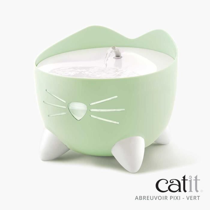 CAT IT Fontaine a eau automatique pour chat - 2,5 L - Vert