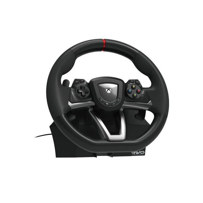 Volante de carreras - HORI - Overdrive - Pedales incluidos - Compatible con PC y Xbox - Negro