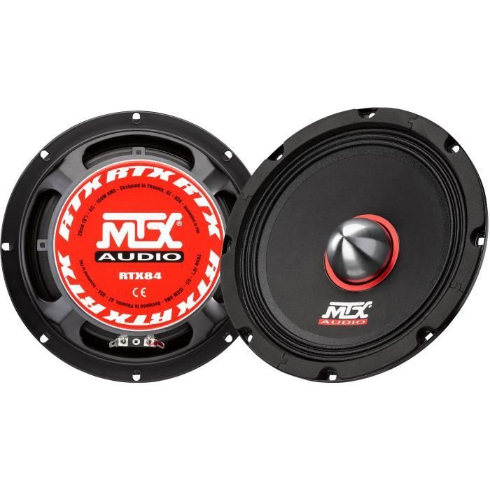 MTX AUDIO - Altoparlante per auto - Medio-basso MTX - RTX84 - Ø20cm - Bobina 51mm - 150W RMS - 600W - Peak 4O 97,7dB/2V/1m venduto singolarmente