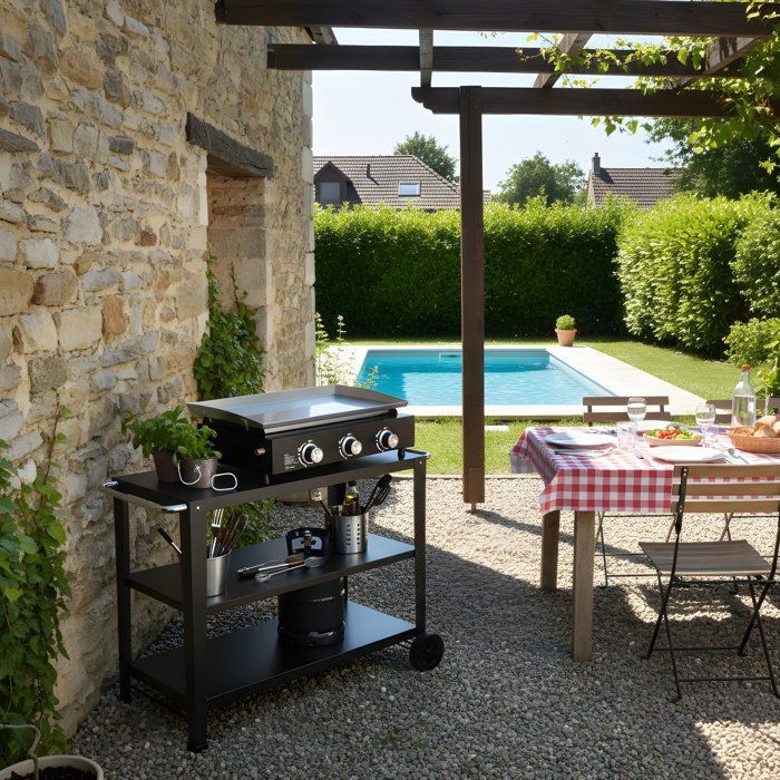 Image secondaire de Plancha à Gaz Cookingbox Cuenca 3 Brûleurs - 61x35 cm en Acier Inoxydable