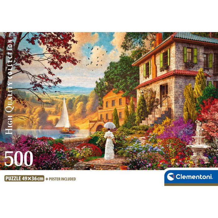 Image secondaire de Puzzle Compact 500 pièces - Promenade Victorienne par CLEMENTONI