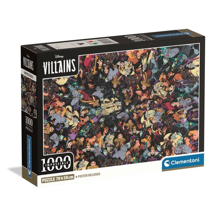 Puzzle Compact 1000 pièces Disney Villains par Clementoni