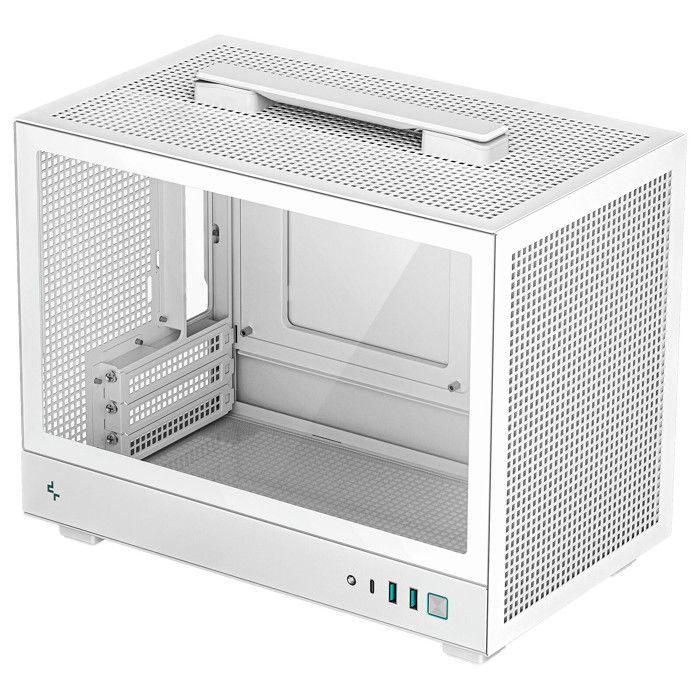 Case Mini-Tower - DeepCool - CH160 mT - Bianco - Design compatto - Ottimizzato per Mini-ITX