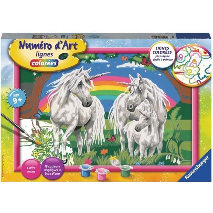 Numero d'arte RAVENSBURGER - Grande - Nella terra degli unicorni