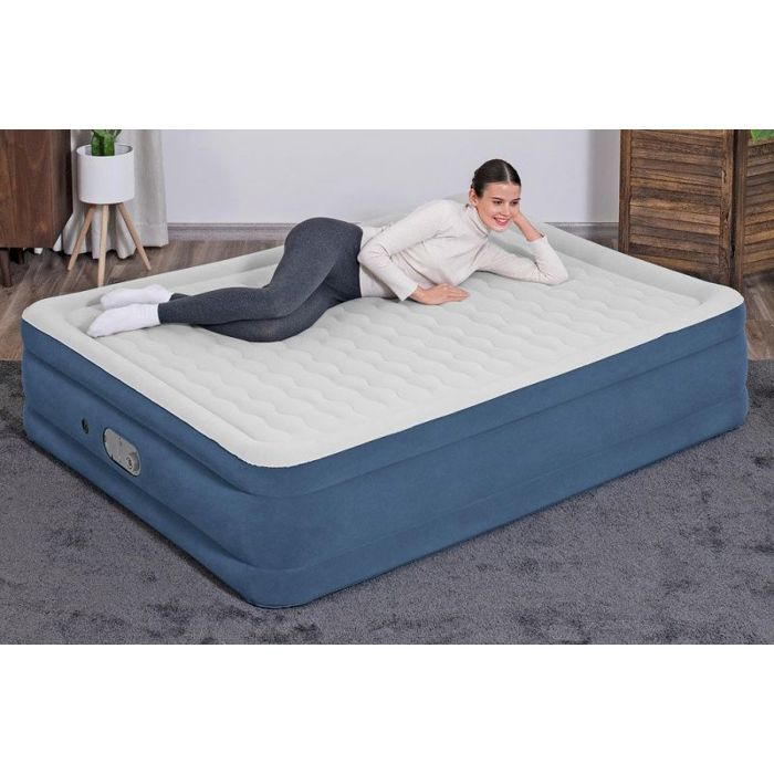 Image secondaire de Matelas Gonflable Camping Bestway 203x152 cm - Bleu/Blanc