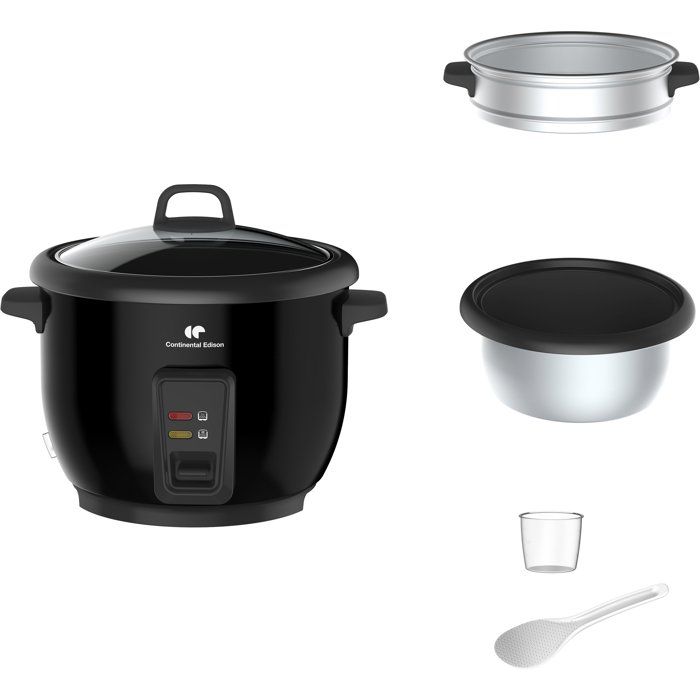 Image secondaire de Cuiseur à Riz Électrique Inox 1,8 L avec Panier Vapeur - CONTINENTAL EDISON