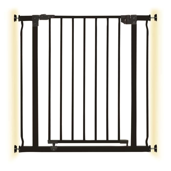DREAMBABY Barriere de sécurité Liberty - Fixation par pression - Ouverture a double sens - Pour espace de 75 a 81 cm - Noir