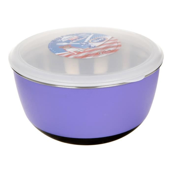 DUVO Mangeoire avec couvercle Matte Balance - Ø19,5 cm - 1600 ml - Mauve - Pour chien et chat