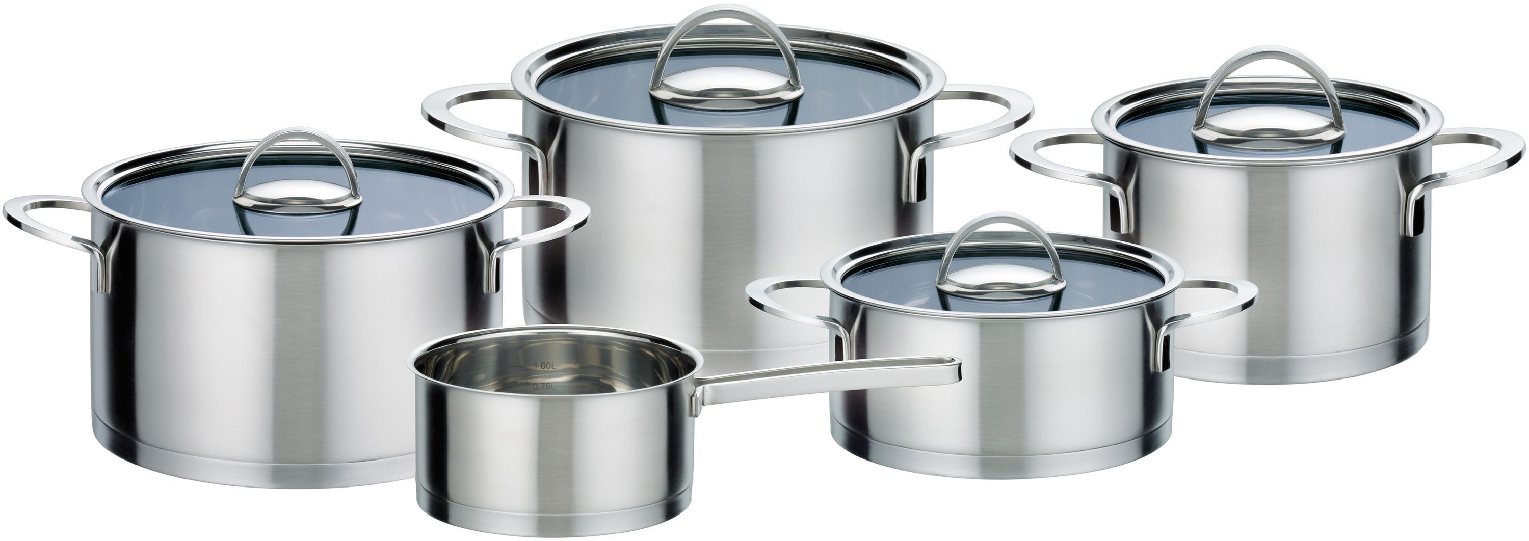 GSW Elegance - Batterie de cuisine 9 pieces en acier inoxydable - Tous feux dont induction