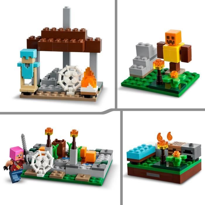 LEGO Minecraft 21190 Le Village Abandonné, Jouet Construction, Maison avec Figurine Zombie