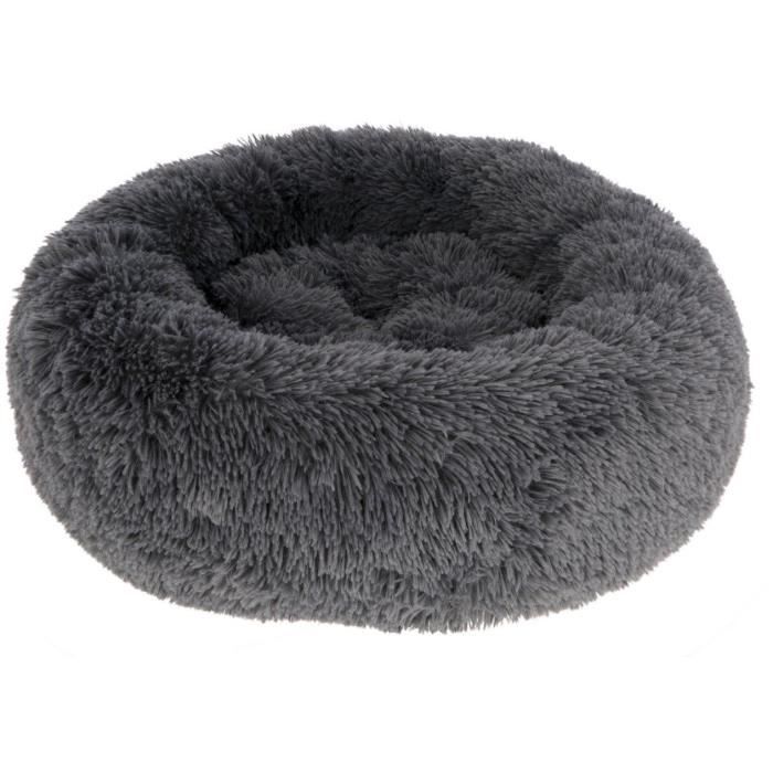 Corbeille Moelleuse Fluffy pour Chiens et Chats - Ø60 cm - Gris