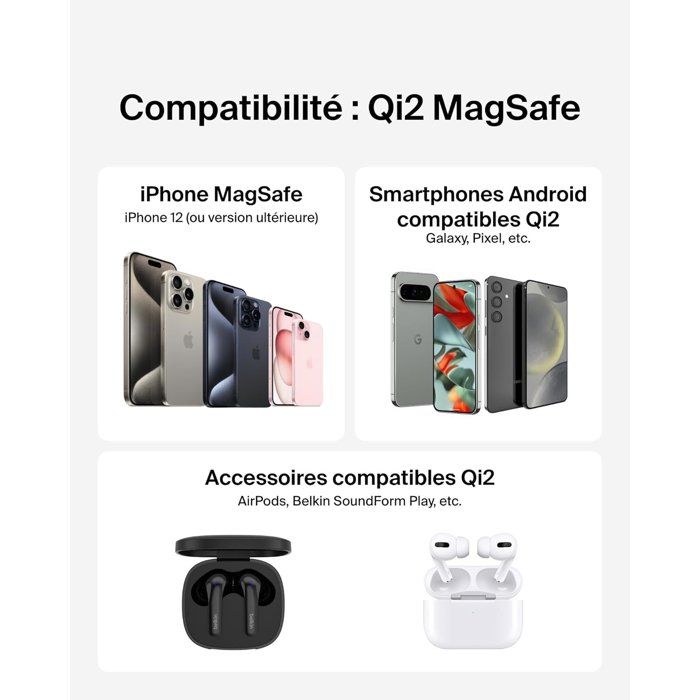 Image secondaire de Chargeur sans fil Belkin M30 USB-C 15W Noir