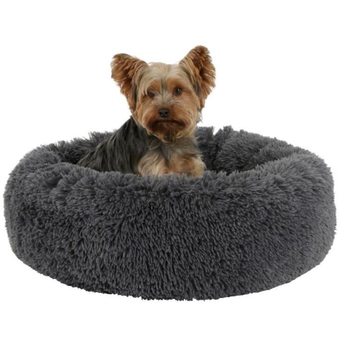 Image secondaire de Corbeille Moelleuse Fluffy pour Chiens et Chats - Ø60 cm - Gris