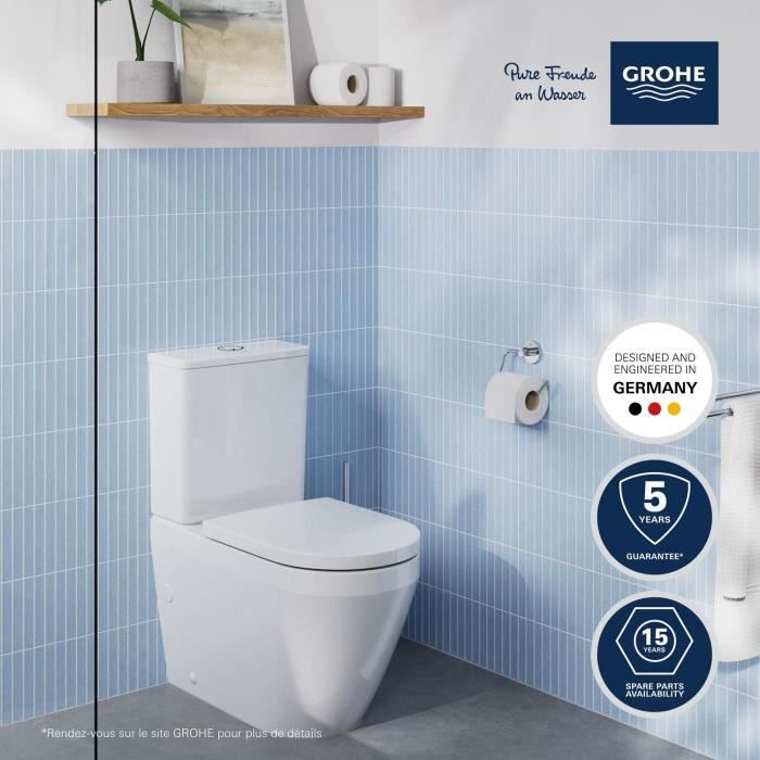 Image secondaire de Ensemble WC à poser GROHE Euro Ceramic - Sortie horizontale sans bride