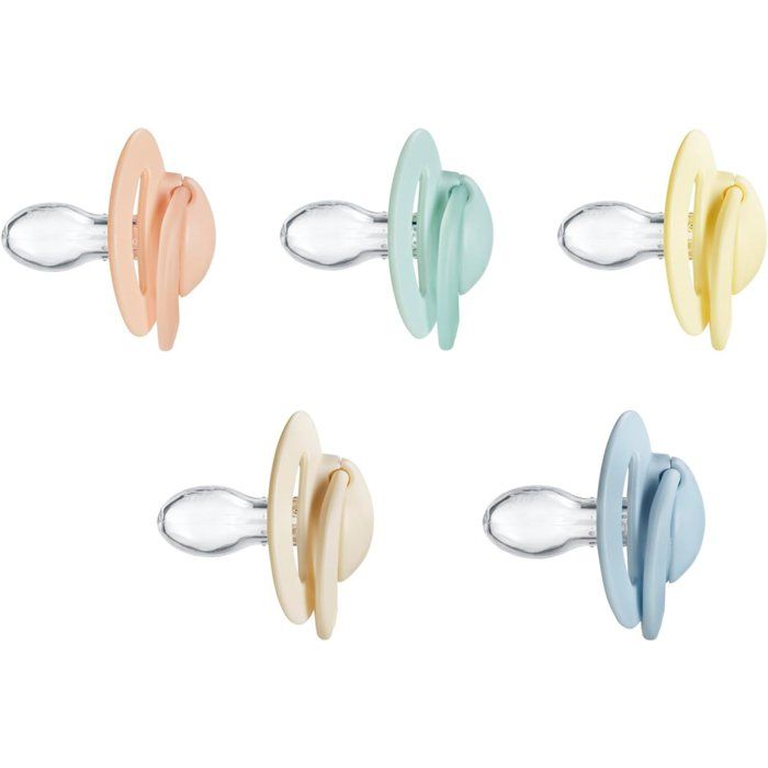 Image secondaire de Lot de 5 sucettes orthodontiques en silicone - NUBY - 6-18 mois - Multicolore