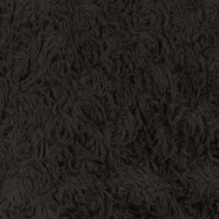 Coussin fourrure bouclé - Noir - 45 x 45 cm