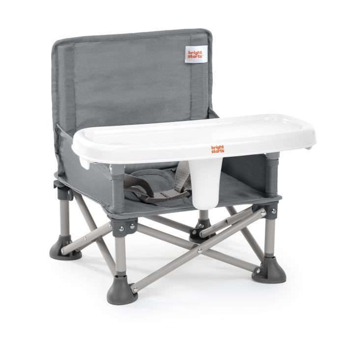 Seggiolino rialzato pieghevole compatto BRIGHT STARTS - Pop 'N Sit, tablet rimovibile, ultra compatto, borsa per il trasporto inclusa
